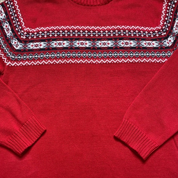 Roundtree & Yorke Crew Neck Red Pullover Sweater - Picture 10 of 13